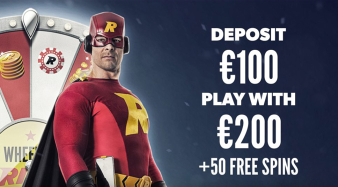 100% up to €100 + 50 Free Spins