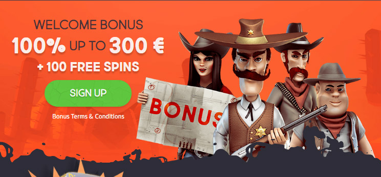 100% up to €300 + 100 Free Spins