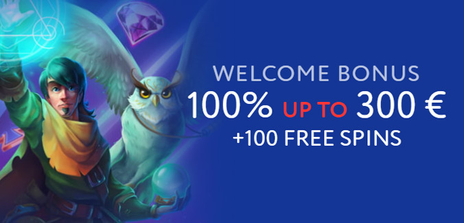 100% up to 300 € +100 FREE SPINS