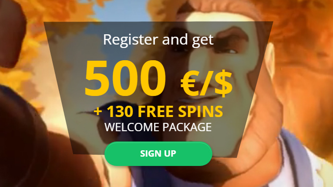 500$ + 130 FREE SPINS