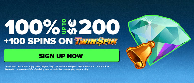 200 Bonus + 100 Free spins