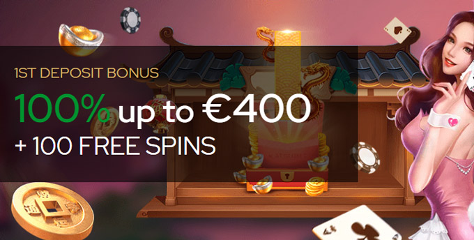 100% up to €400 + 100 Free Spins
