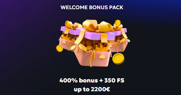 400% up to €2200 +350 FS