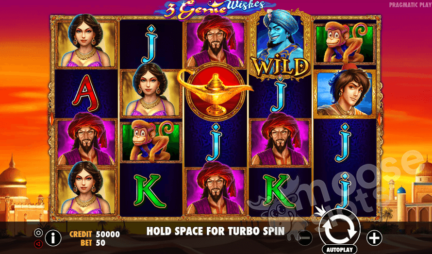 3 Genie Wishes slot game