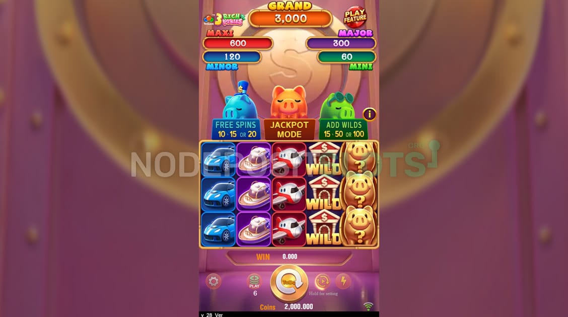 3 Rich Piggies Slot Features