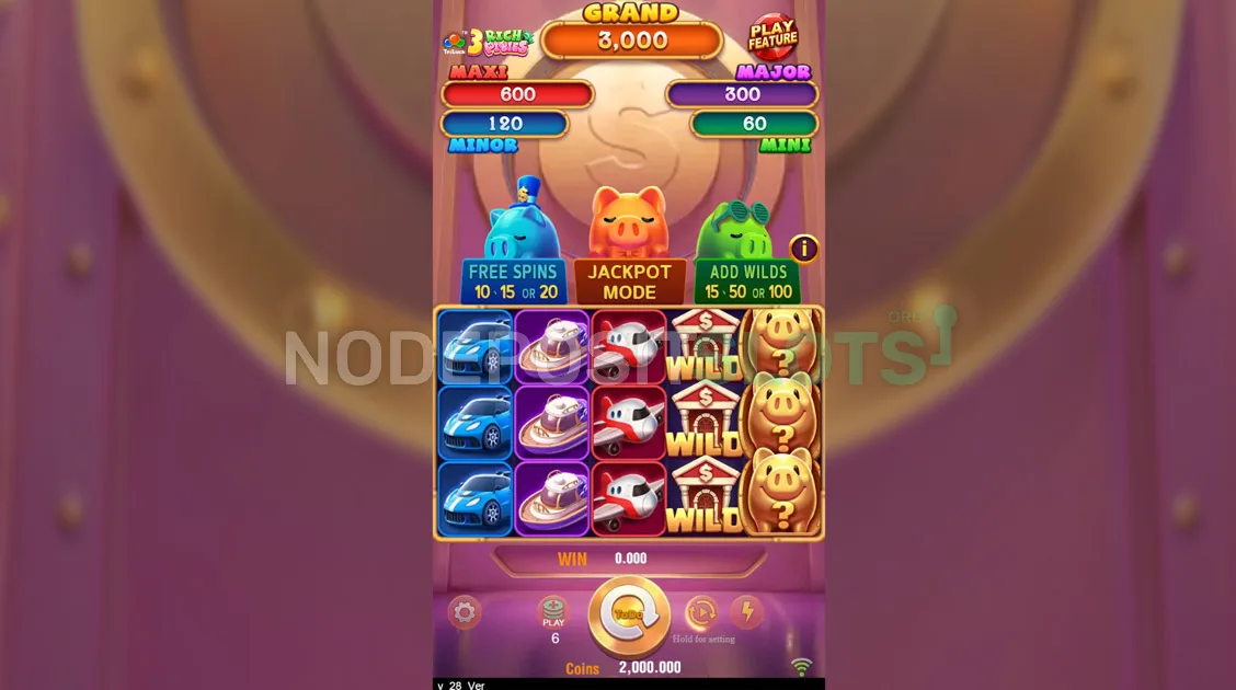 3 Rich Piggies Slot Features