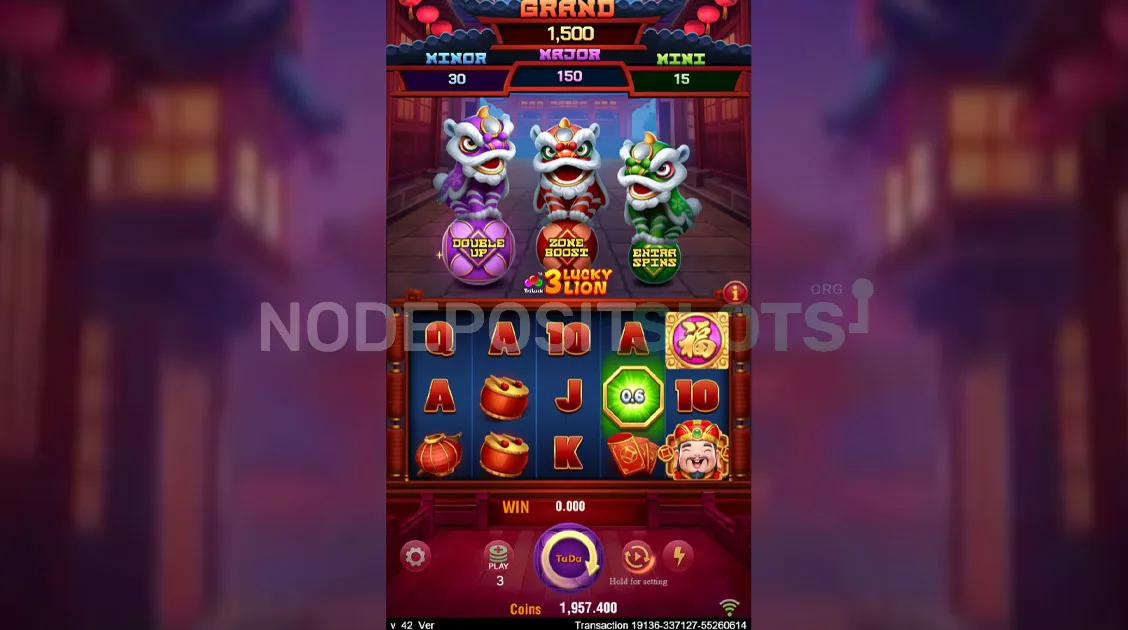 3 Lucky Lion Double up