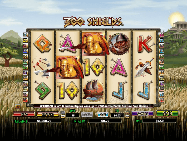 300 Shields slot free spins