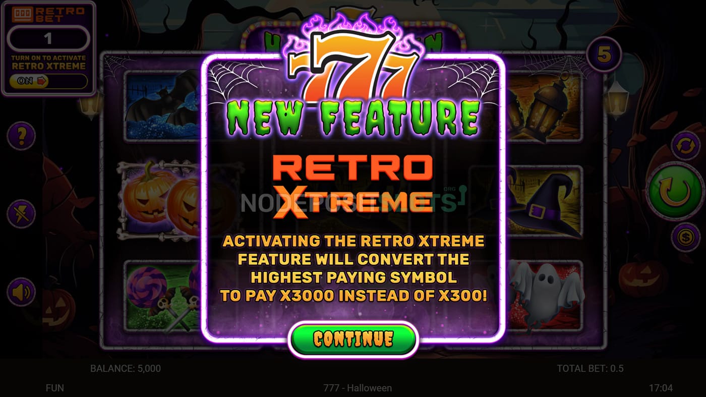 777 Halloween Slot - Retro Extreme feature