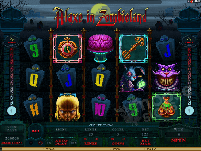 Alaxe in Zombieland slot game