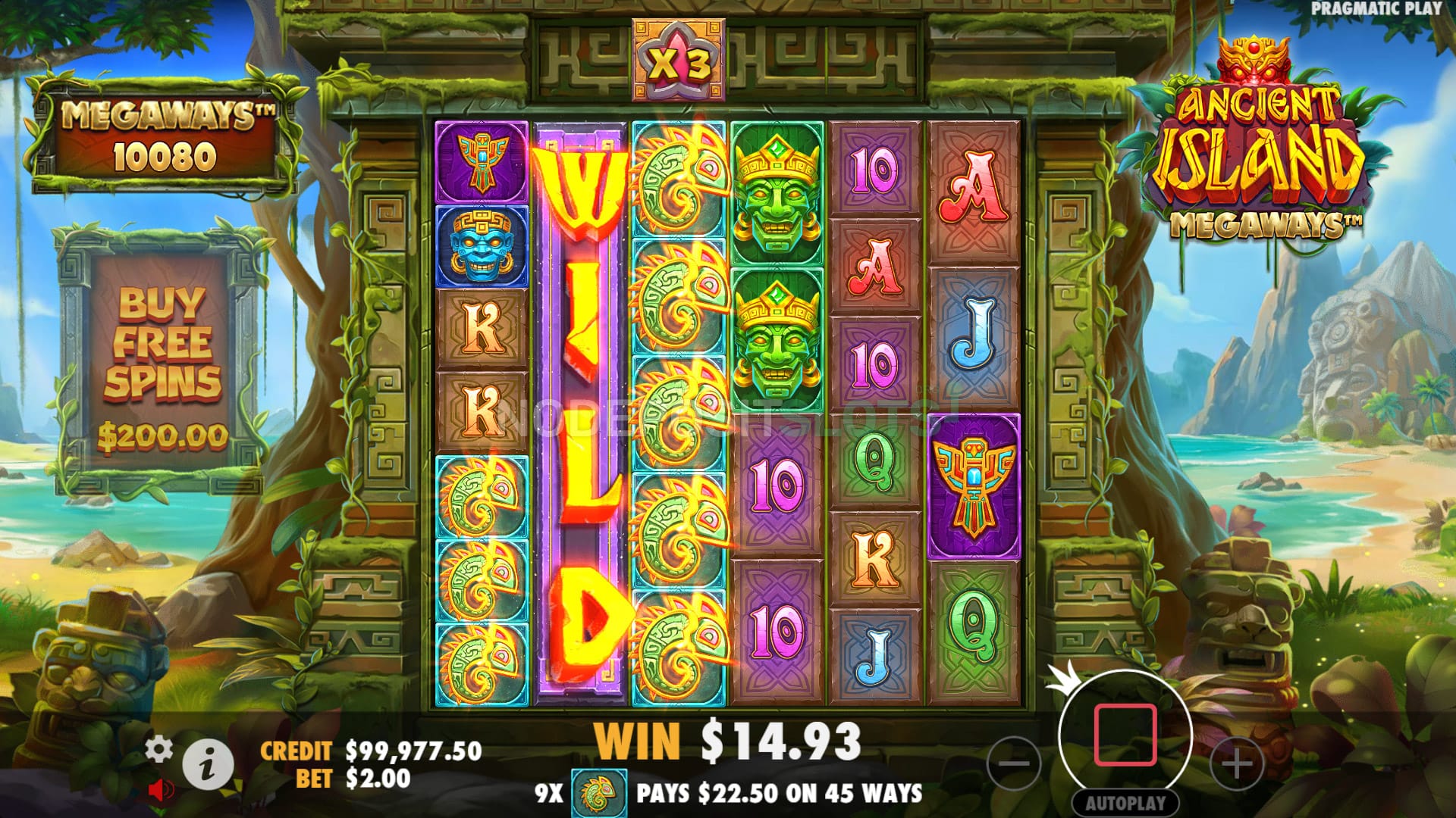 Ancient Island Megaways wild