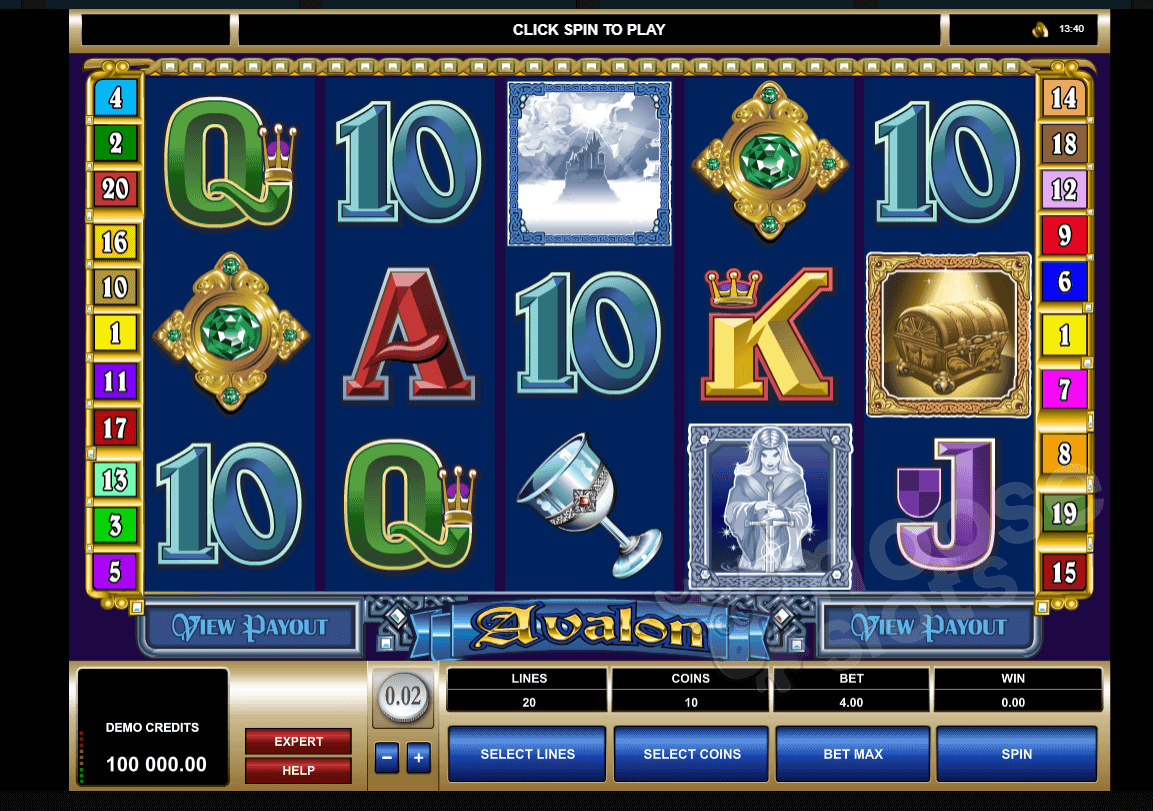 Avalon slot game