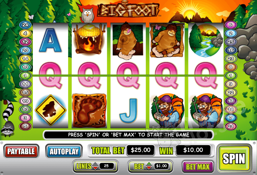 Bigfoot slot free spins