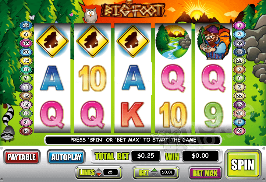 Bigfoot slot game