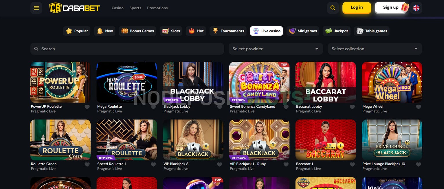 Casabet live casino