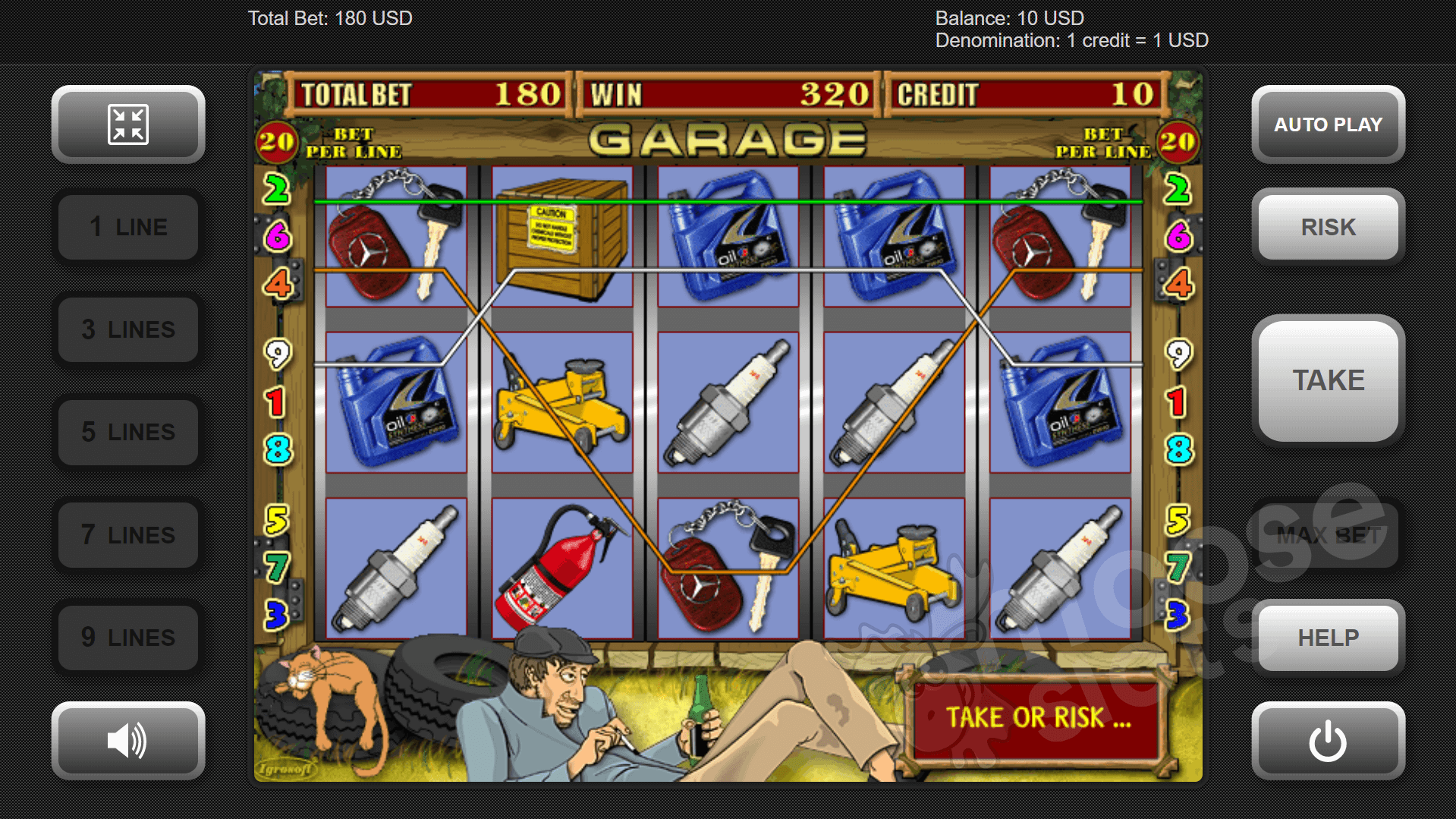 Garage slot game