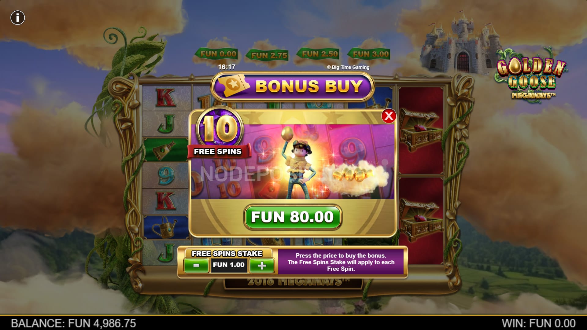 Golden Goose Megaways bonus buy