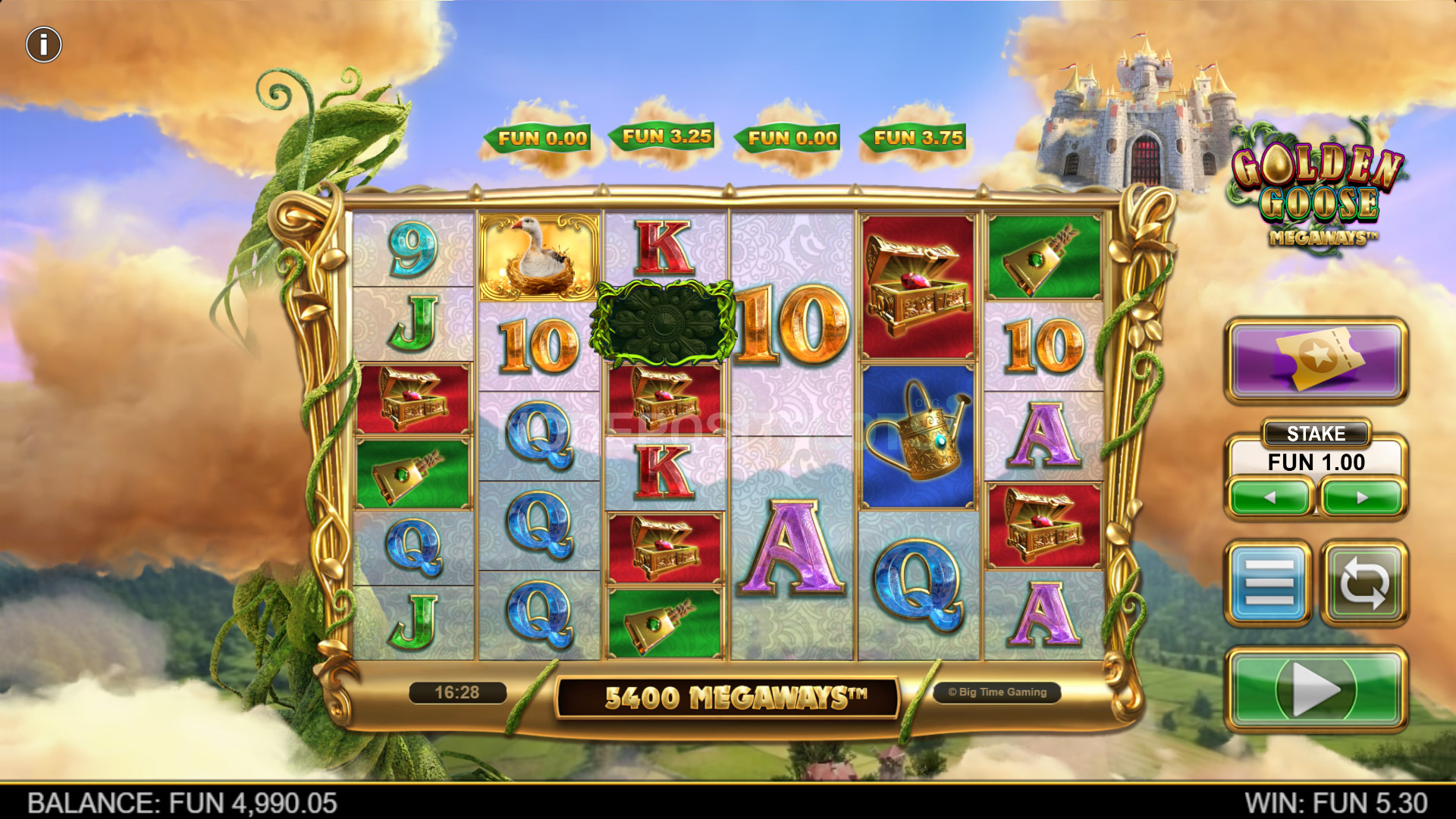 Golden Goose Megaways symbols