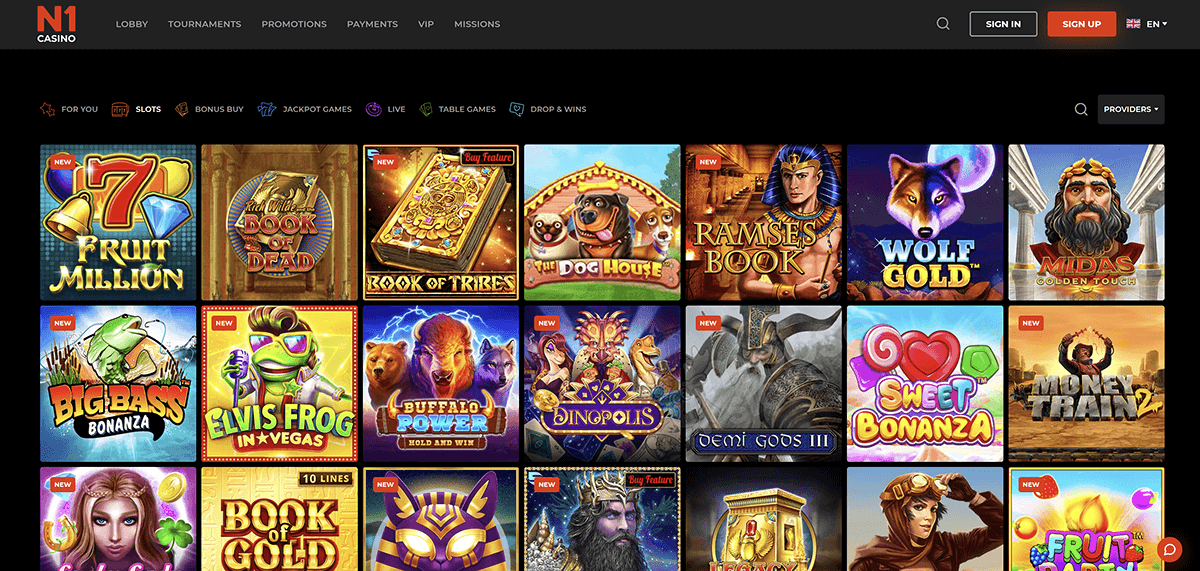 N1 Casino online slots