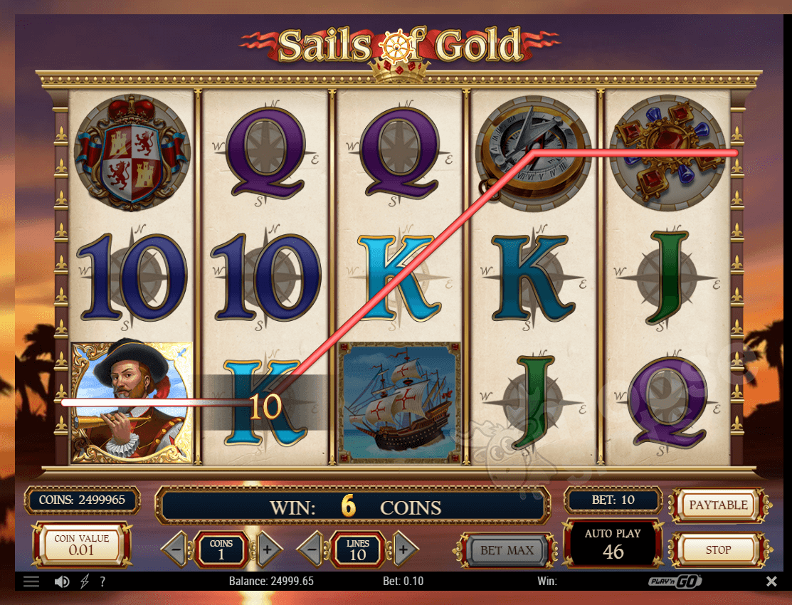 Sails of Gold slot free spins