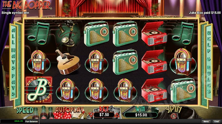 The Big Bopper slot free spins