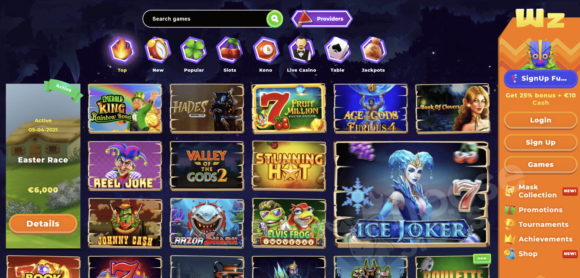 Wazamba Casino online slots