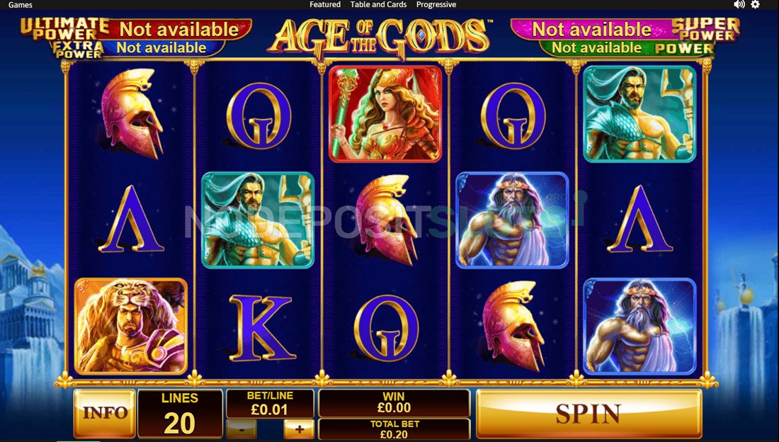 Age of the Gods Slot Features