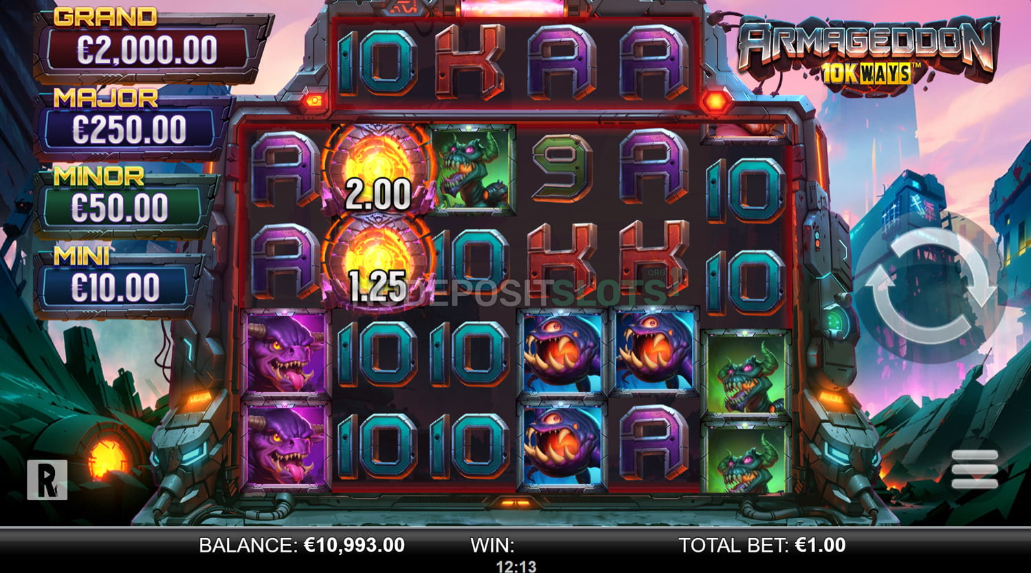 Armageddon 10k ways - Symbols