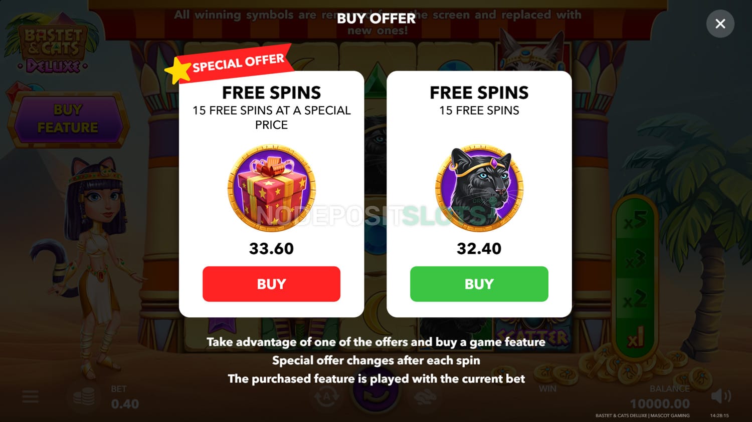 Bastet & Cats Deluxe Slot - Bonus Buy