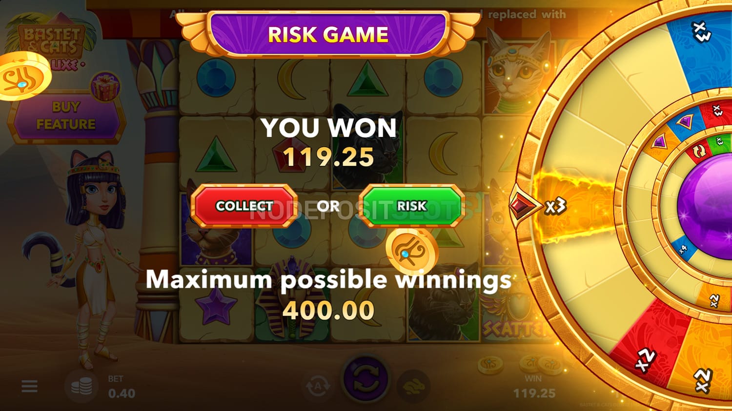 Bastet & Cats Deluxe Slot - Risk Game