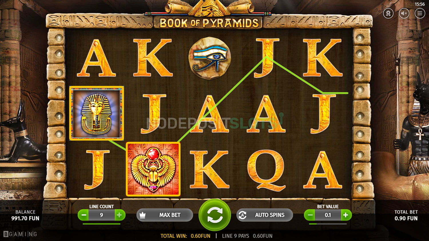 Book of Pyramids - Winnings