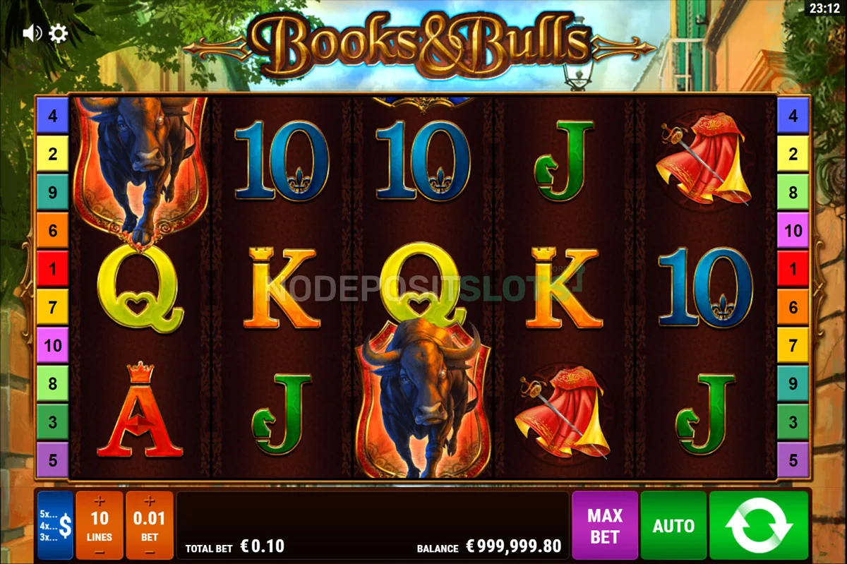 Books and Bulls Slot Symbols
