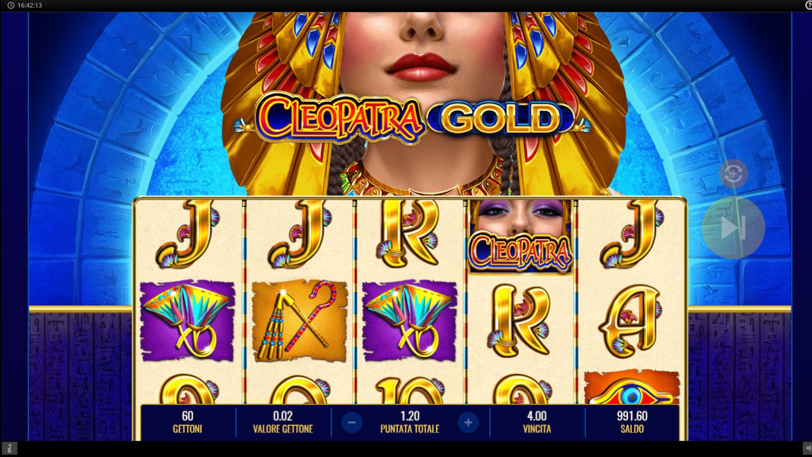 Cleopatra's Gold Win