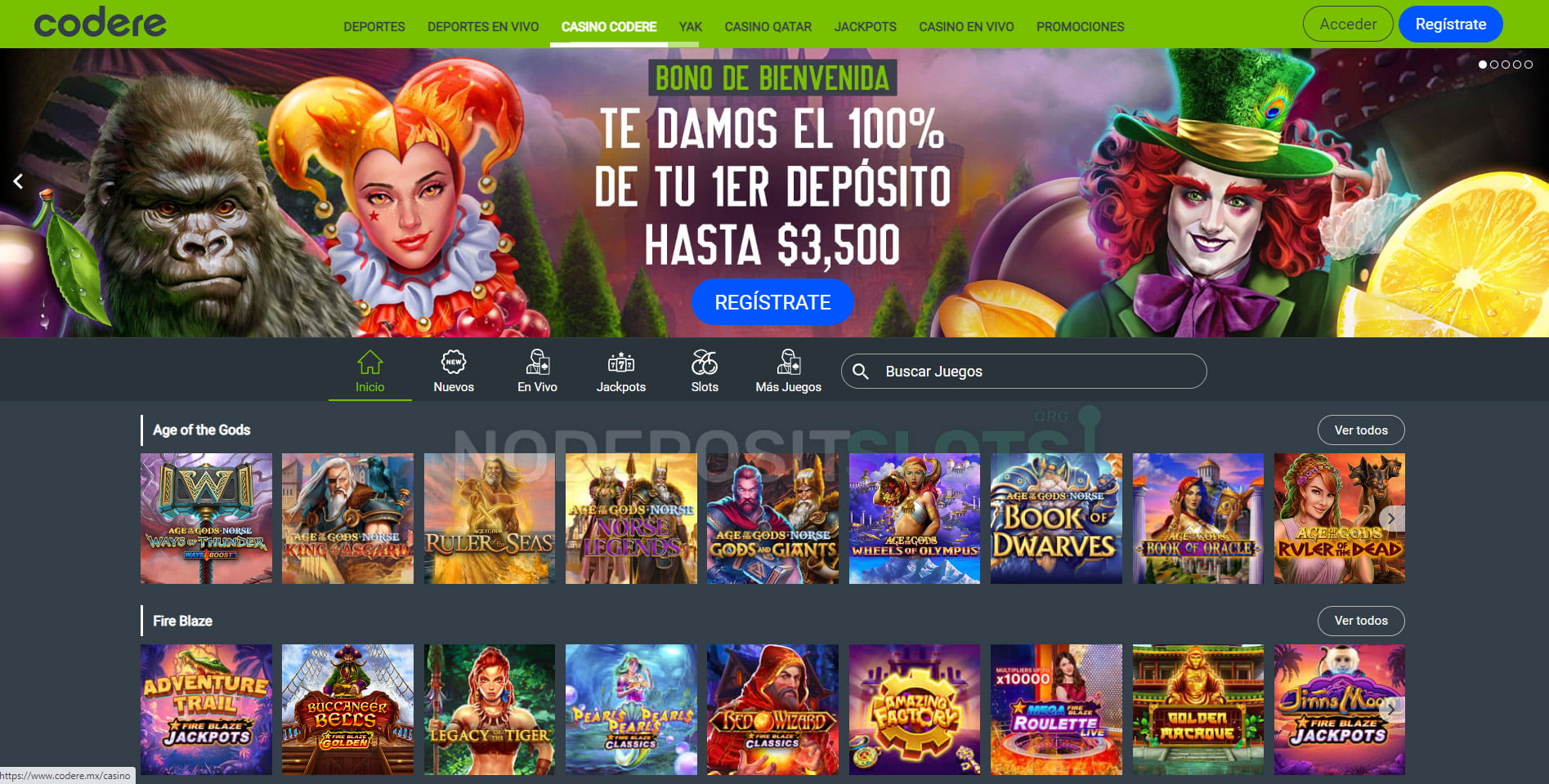 Codere Casino Games