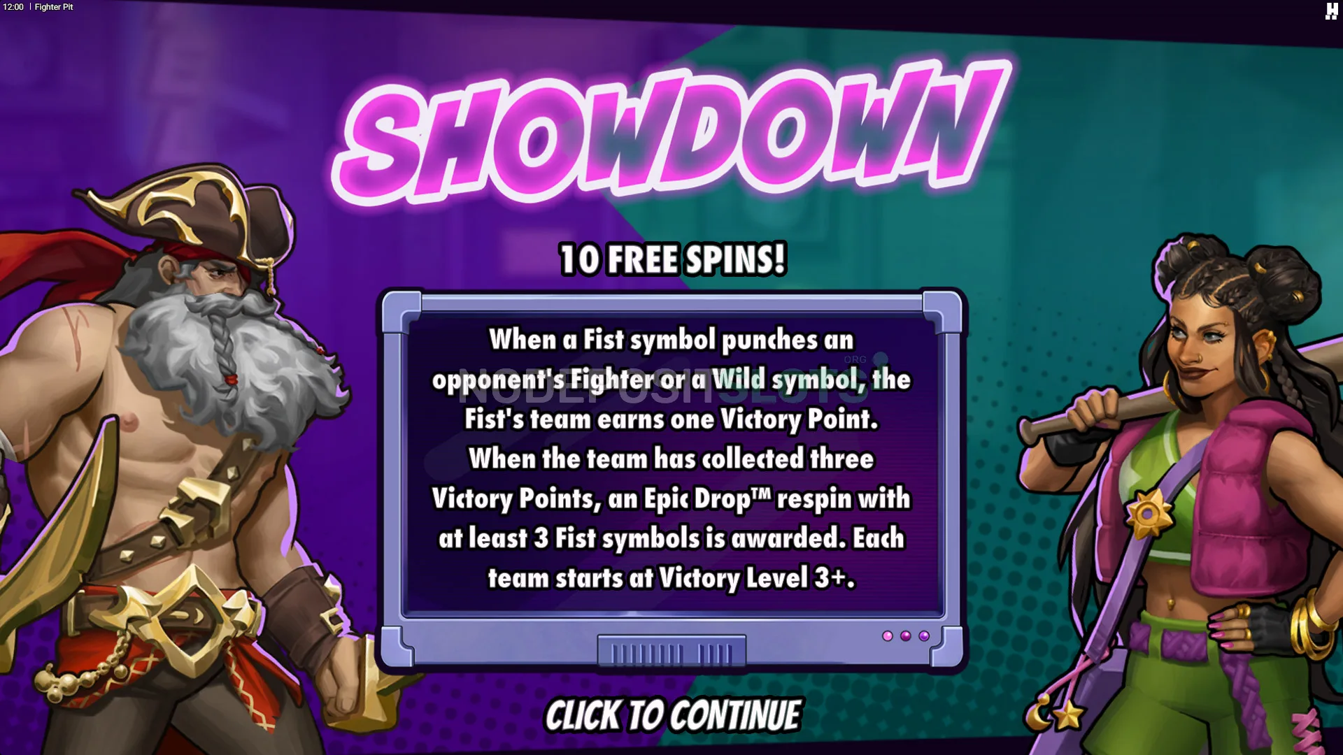 fighter pit free spins