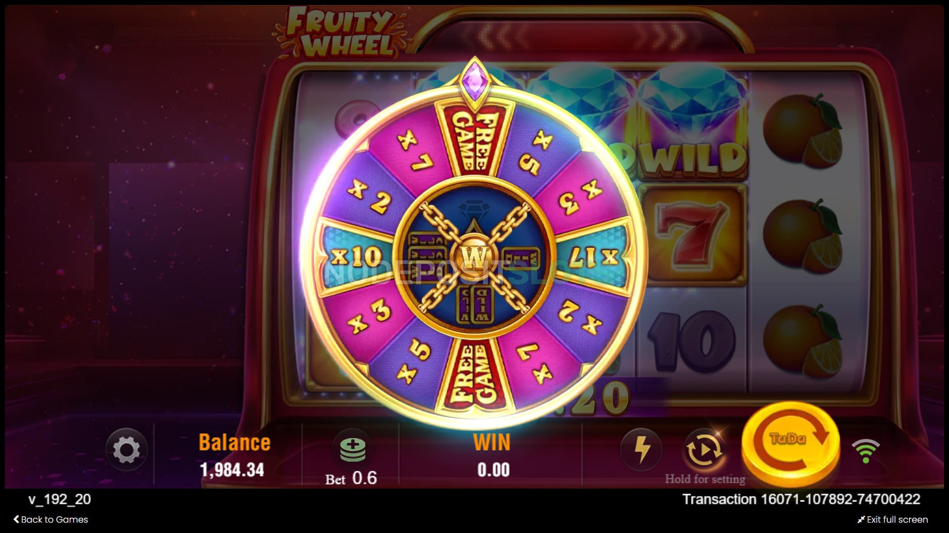 fruity wheel big free game