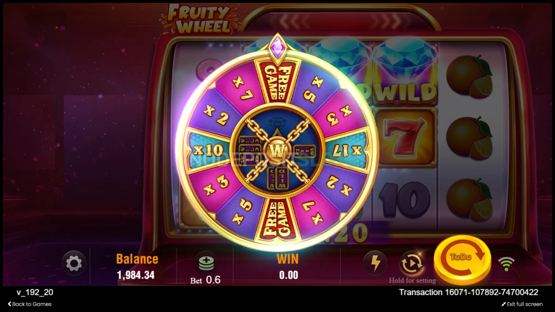 fruity wheel big free game