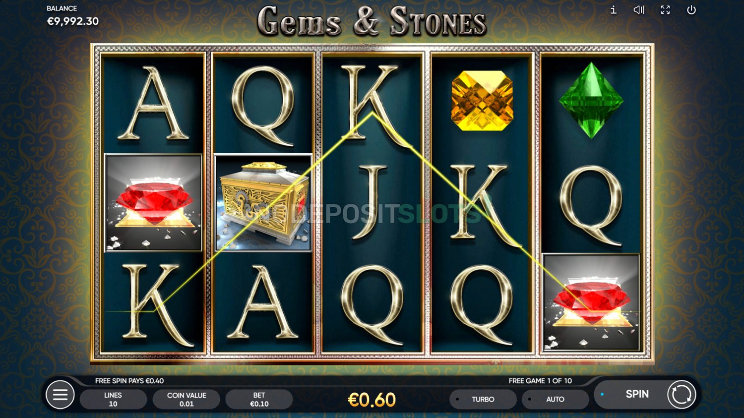 Gems & Stones Slot - Free Spins