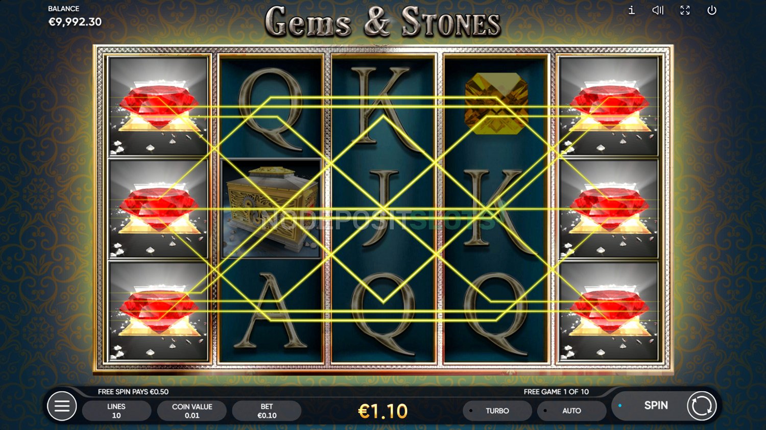 Gems & Stones Slot - Free Spins