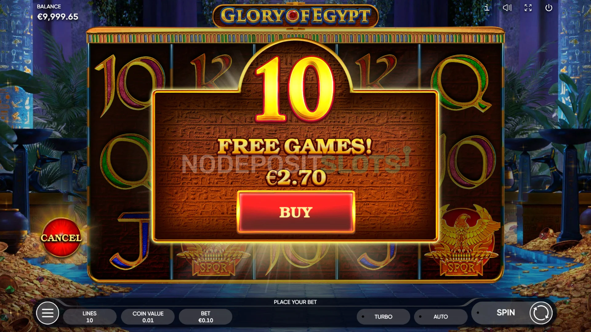 Glory of Egypt Slot Buy Feature
