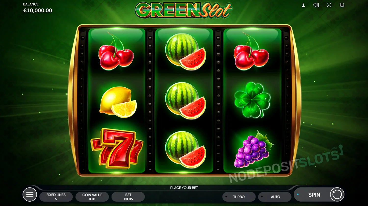 Green Slot Symbols and Preview