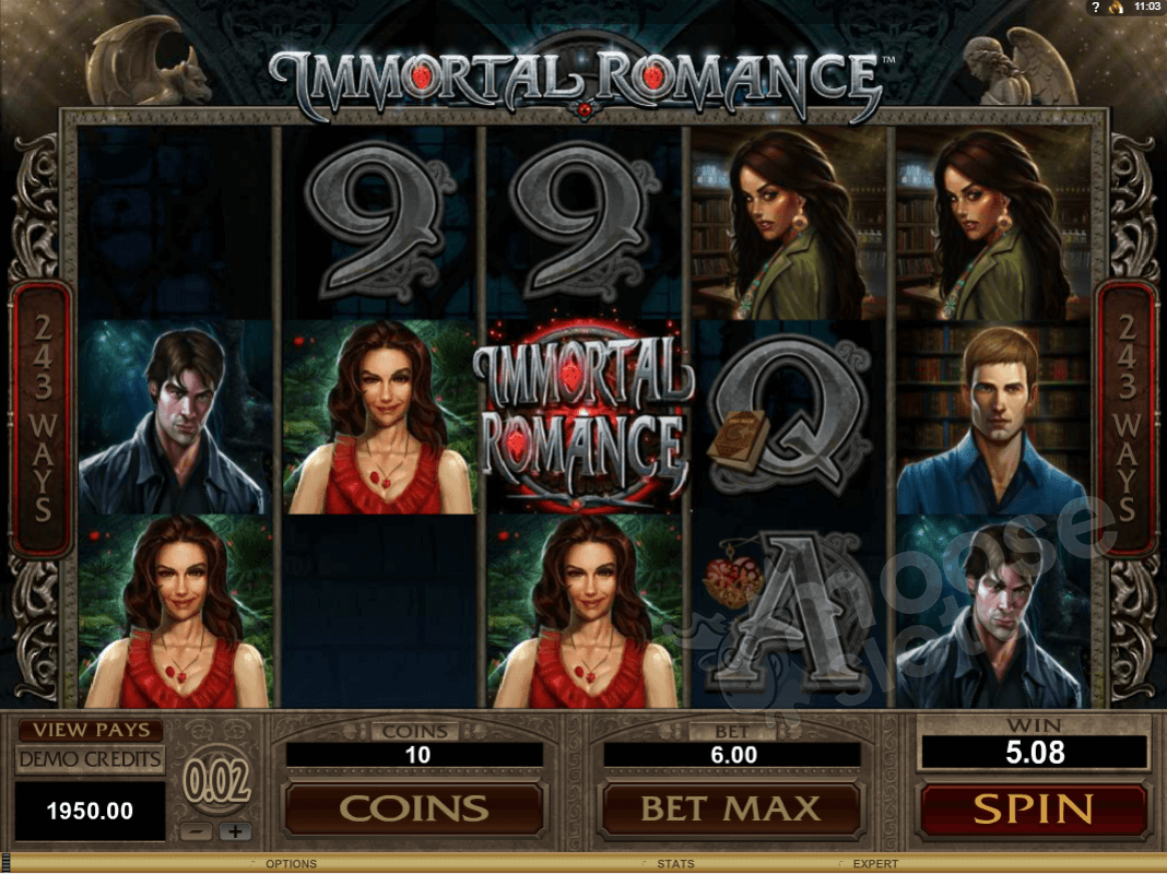 Immortal romance slot game