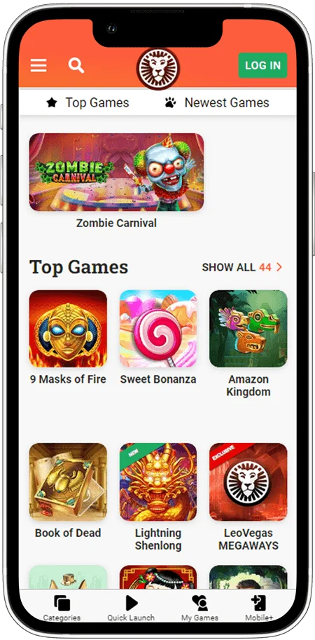 Leovegas Casino Mobile App