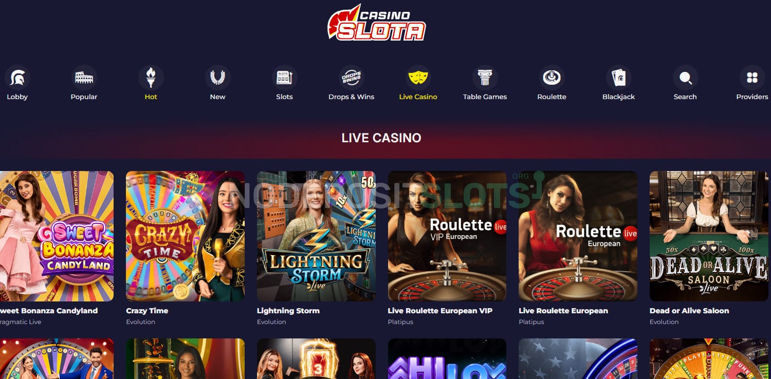 Slota live casino