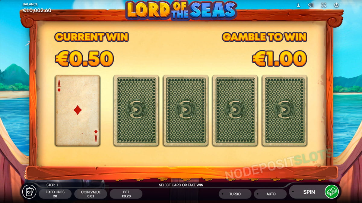 Lord of the Seas Slot - Gamble Option