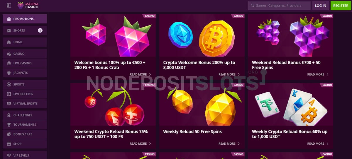 Malina Casino Promotions