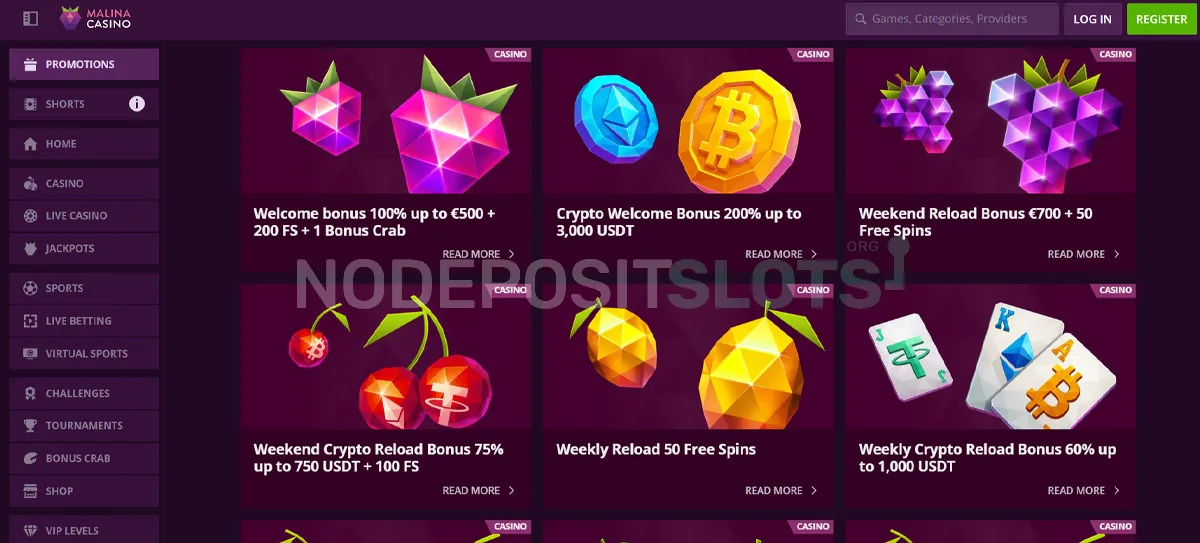 Malina Casino Promotions