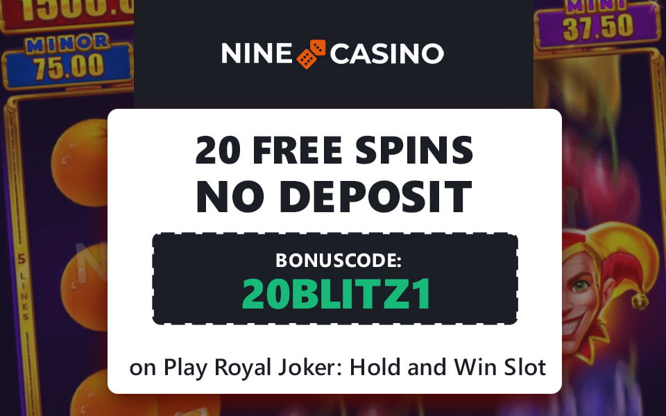 NineCasino No Deposit - 20 Free spins