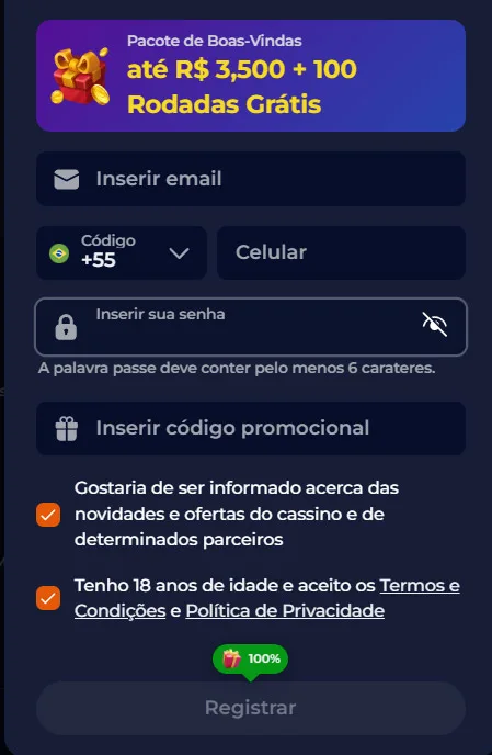 como se registrat no Ninecasino