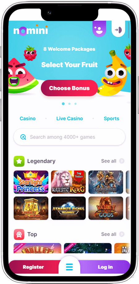 Nomini Casino Mobile App